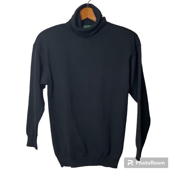 D. Byford Ltd 100% Merino Wool Woman's Black Turtle Neck Sweater Size M - Picture 1 of 6